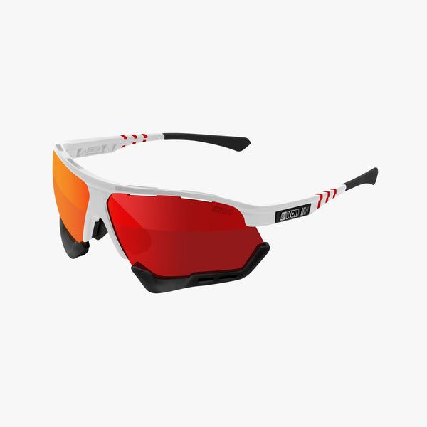 SCICON AEROCOMFORT White / Black Fender Multilaser Red