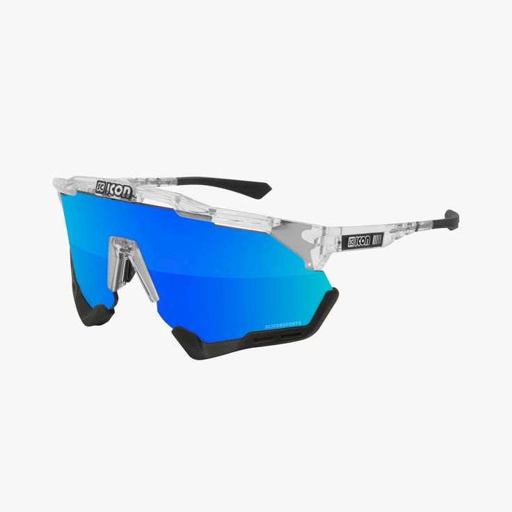 SCICON AEROSHADE XL - Crystal / Black Fender / Multimirror Blue