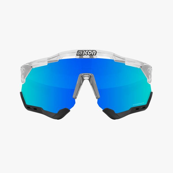 SCICON AEROSHADE XL - Crystal / Black Fender / Multimirror Blue