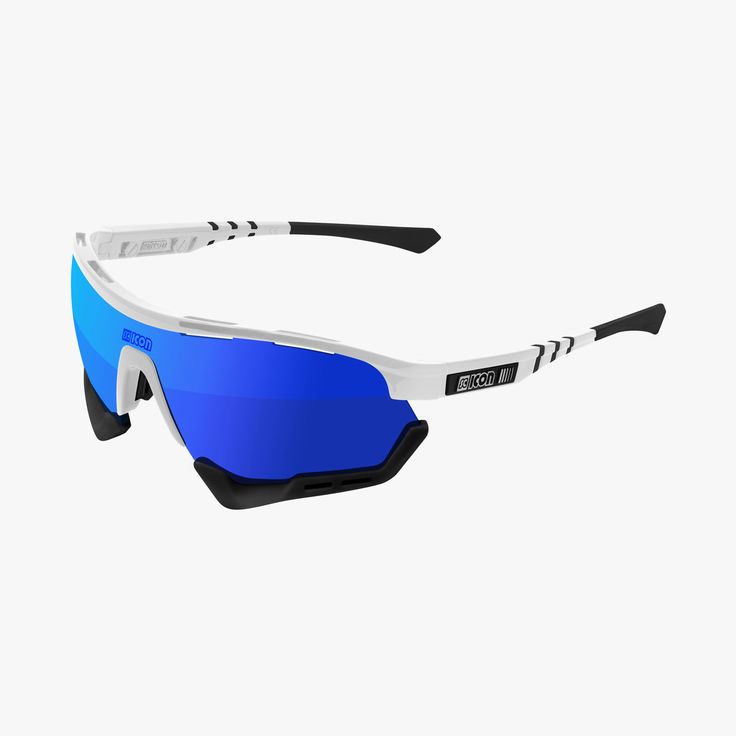 SCICON AEROTECH White/Black Fender Multimirror Blue