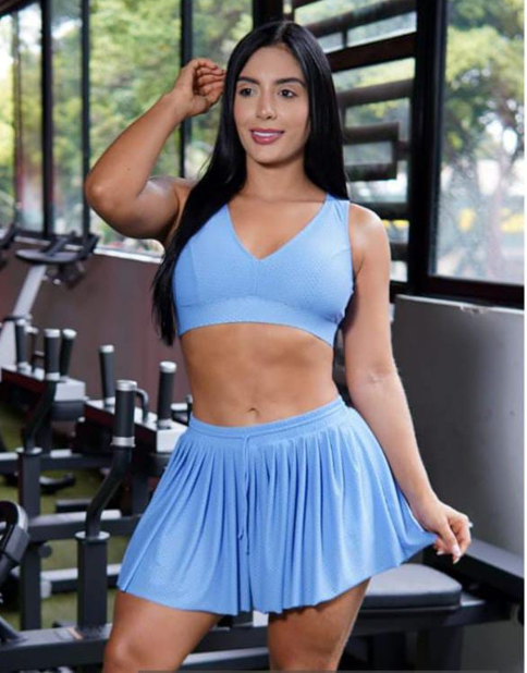 Conjunto de Falda y Top Tela Malla
